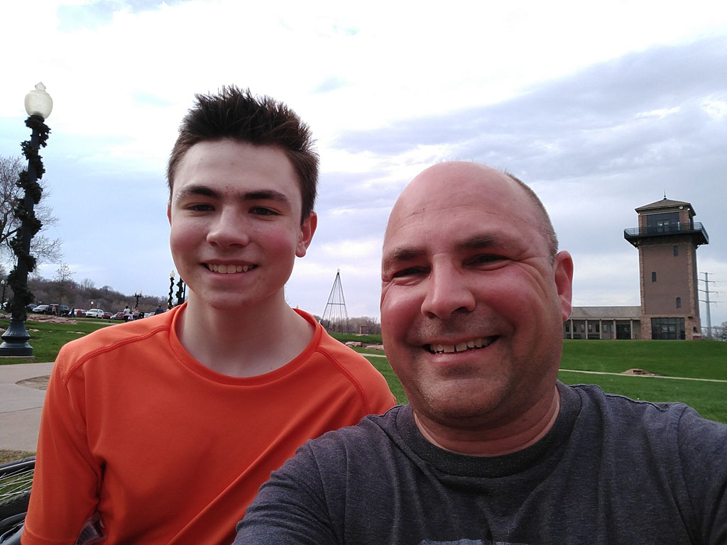 Me and my son on the bike trials