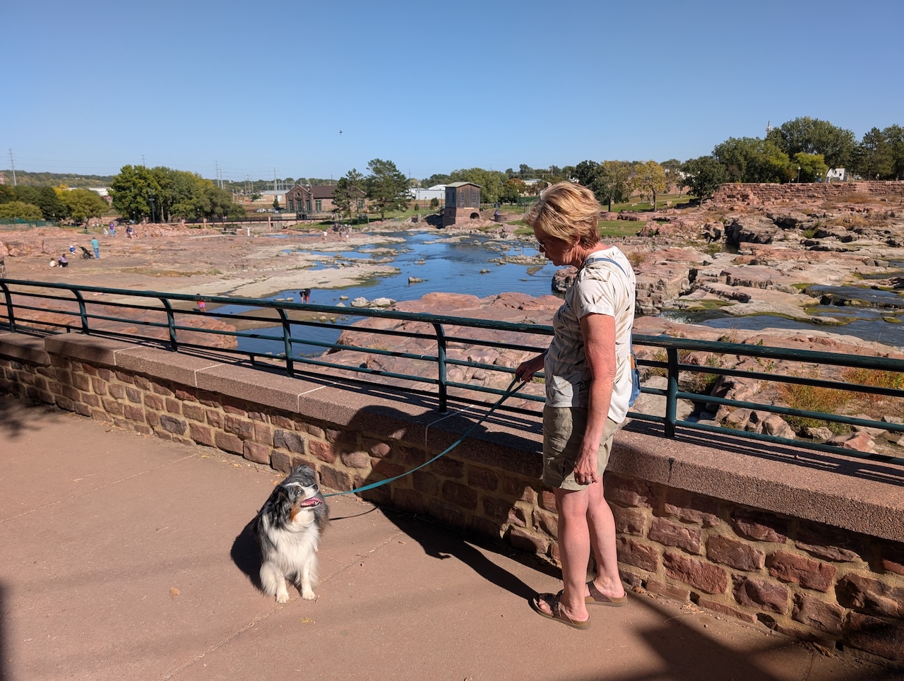 Upper level Sioux Falls with my wife and our dog