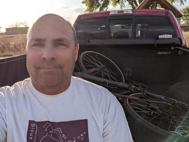 Bryan Ruby on his last ride for the Great Cycle Challenge 2020