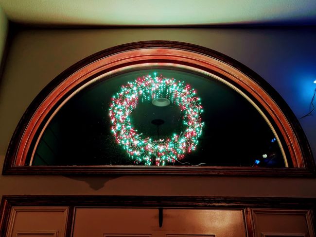 Lighted Christmas Wreath