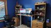 Standing desk in a home office
