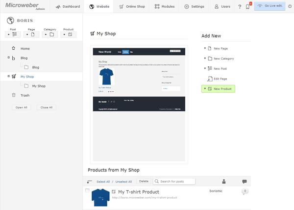 Microweber Commerce
